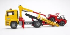 BRUDER 02750 - MAN TGA Abschlepp-LKW Mit Geländewagen -Spielzeugautos Verkauf 02750 man abschlepp lkw gelndewagen