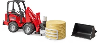 Bruder Schäffer Hoflader 2034 Mit Ballengreifzange 2 Bruder Schäffer Hoflader 2034 Mit Ballengreifzange – Bild 2