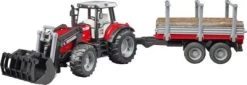 Bruder Trak 41cm Massey Ferguson 7480 Frontlader + Hänger