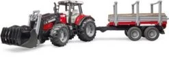 Bruder Trak 41cm Massey Ferguson 7480 Frontlader + Hänger -Spielzeugautos Verkauf 11578676 03