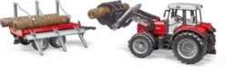 Bruder Trak 41cm Massey Ferguson 7480 Frontlader + Hänger -Spielzeugautos Verkauf 11578676 04