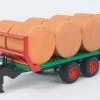 BRUDER 02220 Ballentransportanhänger M. 8 Rundballen