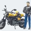 Bruder Bworld Scrampler Ducati Full Throttle Mit Fahrer