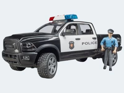Bruder RAM 2500 Polizei Pickup Mit Polizist 1 Bruder RAM 2500 Polizei Pickup Mit Polizist