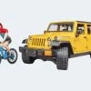 Bruder Jeep Wrangler Rubicon Mit Mountainbike Und Fahrer