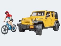 Bruder Jeep Wrangler Rubicon Mit Mountainbike Und Fahrer