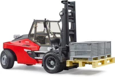 Bruder Gabelstapler Linde HT 160 Mit Palette + 3 Gitter 2 Bruder Gabelstapler Linde HT 160 Mit Palette + 3 Gitter – Bild 2