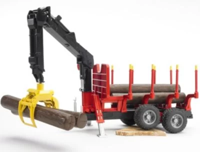 BRUDER 02252 Rückeanhänger M. Ladeklappe Und Holzgreifer 2 BRUDER 02252 Rückeanhänger M. Ladeklappe Und Holzgreifer – Bild 2