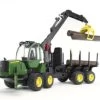 BRUDER 02133 John Deere 1210E Rückezug M. 4 Baumstämmen