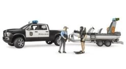 Bruder 02507 RAM 2500 Polizei Pickup Mit Licht Und Sound Anhänger Boot Und 2 Figuren -Spielzeugautos Verkauf 25680399 03