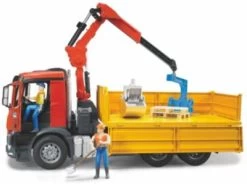 Bruder 3651 Profi-Serie MB Arocs Baustellen-LKW Mit Kran, Schaufelgreifer, Palettengabeln Und 2 Paletten 1:16 -Spielzeugautos Verkauf 3716532 03