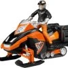 BRUDER 63101 Bworld Snowmobil Mit Fahrer Und Ausstattung
