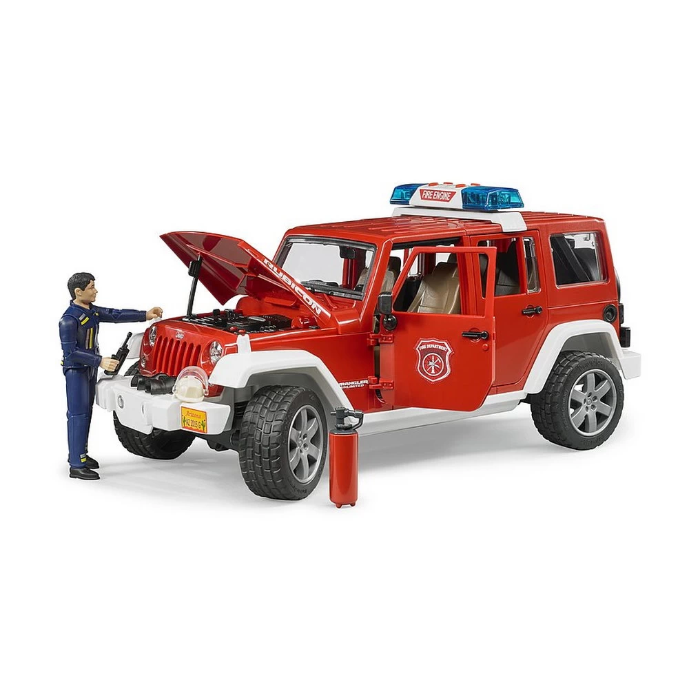 BRUDER 02528 - JEEP Wrangler Unlimited Rubicon Feuerwehr Set 1 BRUDER 02528 - JEEP Wrangler Unlimited Rubicon Feuerwehr Set