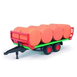 BRUDER 02220 - Ballentransportanhänger Mit 8 Rundballen