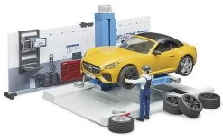 Bworld 62110 - PKW-Werkstatt Mit Figur (Bruder) -Spielzeugautos Verkauf bworld 62110 pkw werkstatt mit roadster bruder