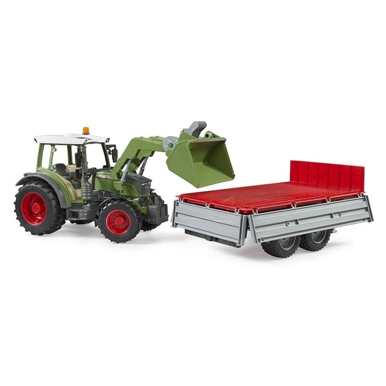 Bruder 02182 Traktor Fendt Vario 211 Mit Frontlader Und Bordwandanhänger 1:16 Grün 3 Bruder 02182 Traktor Fendt Vario 211 Mit Frontlader Und Bordwandanhänger 1:16 Grün – Bild 3