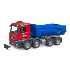 Bruder 03621 Mercedes Benz Arocs Halfpipe Kipp LKW 1:16 Rot Blau Mit Kippfunktion