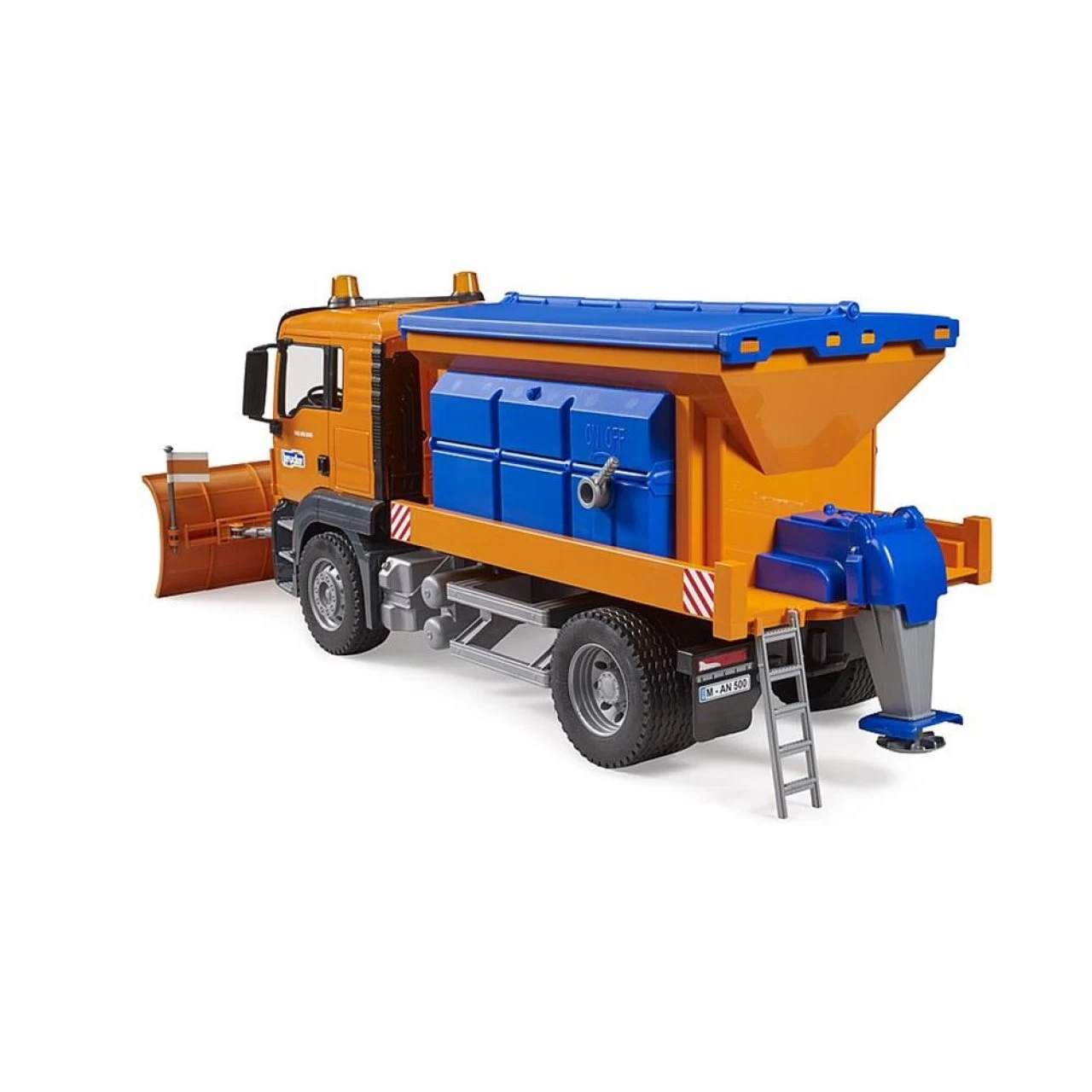 Bruder 03785 MAN TGS Winterdienst Mit Räumschild 1:16 Orange Blau Schneeschieber Spielzeugauto 4 Bruder 03785 MAN TGS Winterdienst Mit Räumschild 1:16 Orange Blau Schneeschieber Spielzeugauto – Bild 4