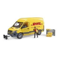 Bruder Mercedes Benz Sprinter DHL Mit Fahrer Gelb 1:16 Spielzeugauto Postauto Paketbote Nutzfahrzeug