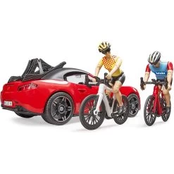 Bruder 03485 Roadster Mit 1 Rennrad Und Radfahrerin Auto Rot Fahrrad Cabrio Jungen Mädchen Spielauto -Spielzeugautos Verkauf xbru 10260241 6 1280x1280