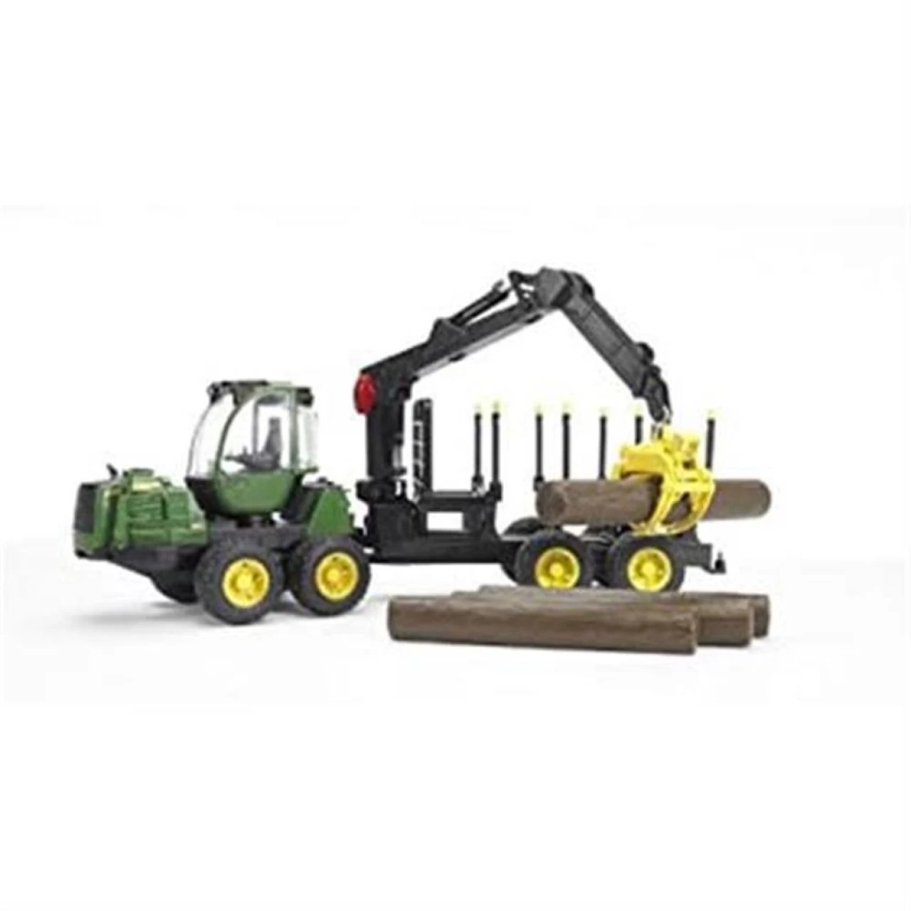 Bruder Traktor John Deere 1210E Rückzug Mit 4 Baumstämmen Und Holzgreifer 1:16 2 Bruder Traktor John Deere 1210E Rückzug Mit 4 Baumstämmen Und Holzgreifer 1:16 – Bild 2