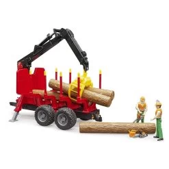 Bruder 02252 Rückeanhänger Mit Ladekran 4 Baumstämme Und Holzgreifer 1:16 -Spielzeugautos Verkauf xbru 2252 4 1280x1280
