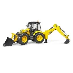 Bruder 02454 JCB 5CX Eco Baggerlader Gelb Spielzeugauto Baufahrzeug Baustelle Baustellenfahrzeug Bauauto Für Drinnen Und Draußen Geeignet Maßstab 1:16