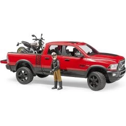 Bruder 02502 RAM 2500 Power Wagon Geländewagen Mit Motorrad Und Fahrer 1:16 Rot -Spielzeugautos Verkauf xbru 2502 2 1280x1280
