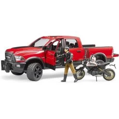 Bruder 02502 RAM 2500 Power Wagon Geländewagen Mit Motorrad Und Fahrer 1:16 Rot -Spielzeugautos Verkauf xbru 2502 4 1280x1280