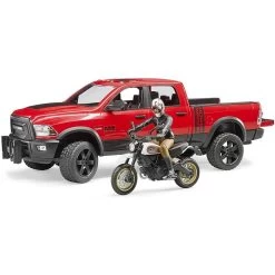 Bruder 02502 RAM 2500 Power Wagon Geländewagen Mit Motorrad Und Fahrer 1:16 Rot -Spielzeugautos Verkauf xbru 2502 5 1280x1280