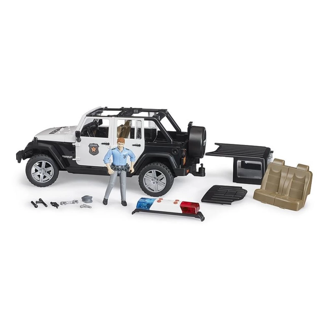 Bruder 02526 - Jeep Wrangler Polizeifahrzeug 1:16 Spielzeugauto Modellauto 4 Bruder 02526 - Jeep Wrangler Polizeifahrzeug 1:16 Spielzeugauto Modellauto – Bild 4