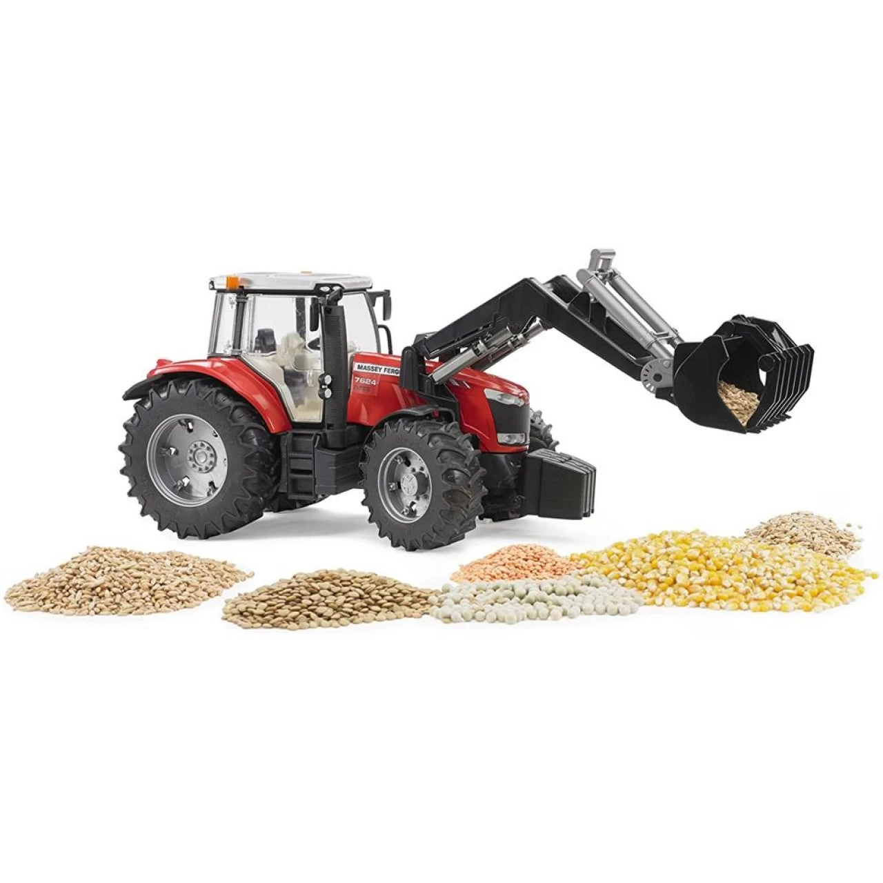 Bruder Traktor Massey Ferguson 7624 Mit Frontlader 1:16 Spielfahrzeug 6 Bruder Traktor Massey Ferguson 7624 Mit Frontlader 1:16 Spielfahrzeug – Bild 6