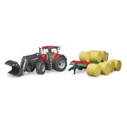 Bruder 03198 Case IH Optum 300 CVX Mit Frontlader Und Ballentransportanhänger 45 Cm -Spielzeugautos Verkauf xbru 3198 2 1280x1280