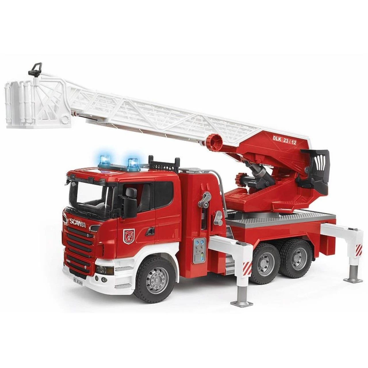 Bruder 03590 Scania R-Serie Feuerwehrleiterwagen Mit Wasserpumpe Und Light & Sound Modul 1 Bruder 03590 Scania R-Serie Feuerwehrleiterwagen Mit Wasserpumpe Und Light & Sound Modul