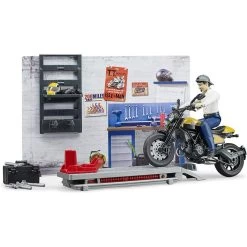 Bruder 62102 Bworld Motorradwerkstatt Mit Scrambler Ducati Full Throttle -Spielzeugautos Verkauf xbru 62102 2 1280x1280