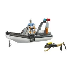 Bruder Bworld Polizei Schlauchboot Mit Licht + 2 Figuren 1:16 Polizeiboot Taucher -Spielzeugautos Verkauf xbru 62733 2 1280x1280
