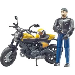 Bruder 63053 Bworld Scrambler Ducati Full Throttle Mit Fahrer Motorrad